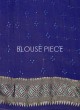 Blue Khadi Chiffon Saree With Bandhani Detail